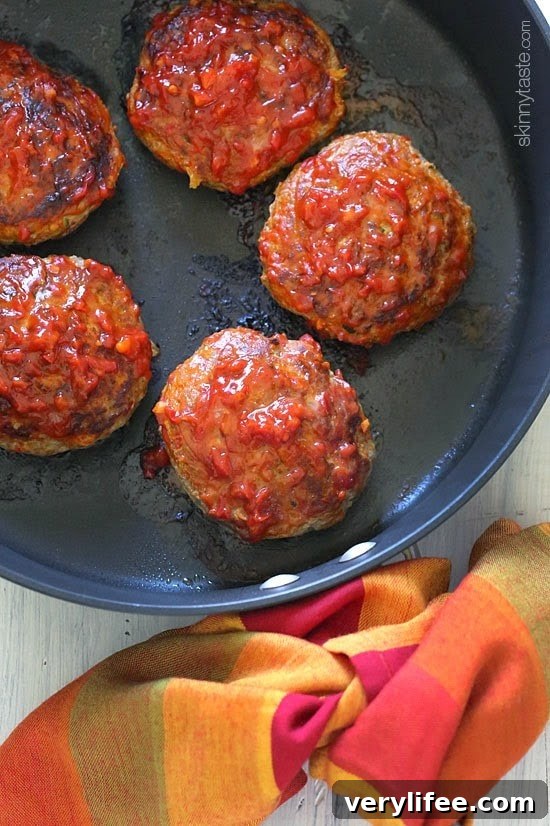 Skillet Harissa Turkey Meatloaf – making them in the skillet means ready in less than 30 minutes! These got RAVE reviews on Skinnytaste!
