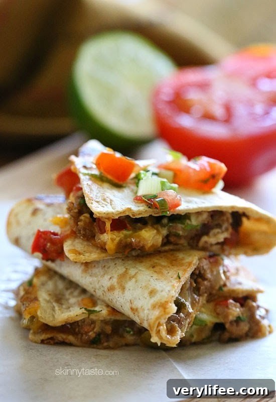 Cuban-inspired picadillo quesadillas