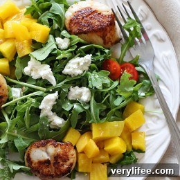 Sauteed sea scallops, arugula and sweet beet salad is another summer favorite, tossed with goat cheese and a honey vinaigrette – this salad is delicious!