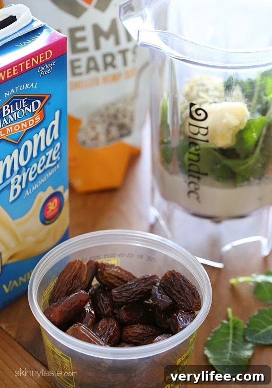 Kale and Banana Superfood Smoothie with Chia and Hemp 4 Glass of green superfood smoothie