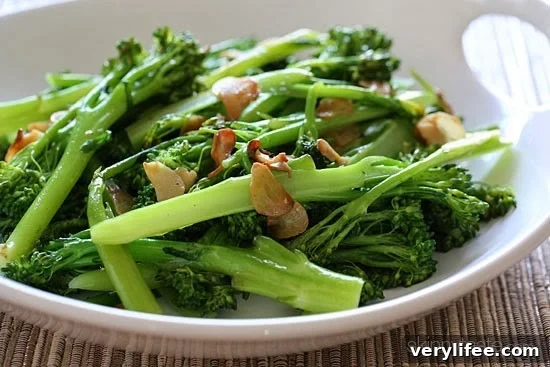 Broccolini, also known as baby broccoli, makes a fantastic, quick side dish and compliments just about anything from beef roasts, lamb, fish, turkey, chicken, lasagna and more.