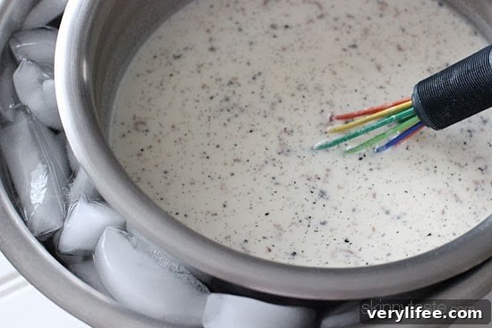 Silky Vanilla Bean Panna Cotta Recipe 6 Ice bath