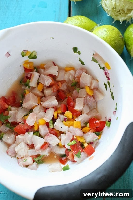 Ceviche preparation Ceviche preparation