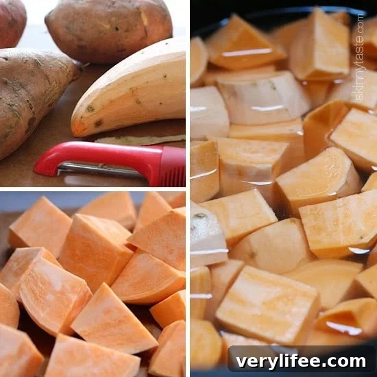 These savory garlic sweet potato smash are the perfect addition to your turkey dinner – let your slow cooker help you out in the kitchen this Thanksgiving!