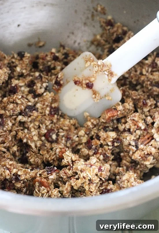 Maple Cranberry Pecan Oat Breakfast Bars 3 Bars arranged on a board, showcasing texture