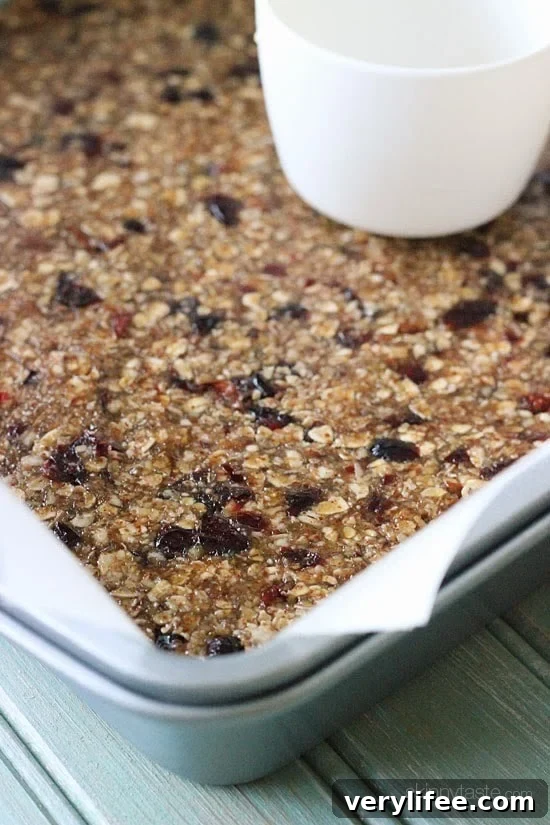 Maple Cranberry Pecan Oat Breakfast Bars 4 Stack of maple cranberry pecan oat bars