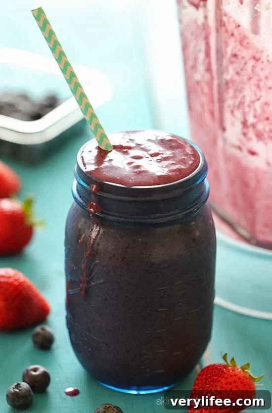 Creamy Peanut Butter and Jelly Smoothie Recipe 2 Peanut Butter and Jelly Smoothie