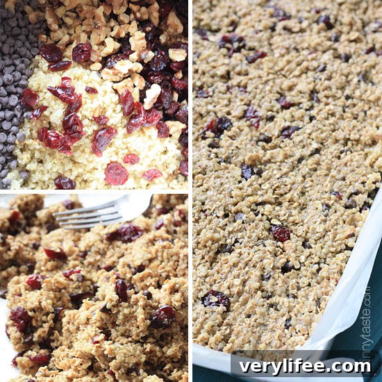 No-Bake Banana Oat Bars Recipe 6 The heart-healthy power bars have all the ingredients one might have on a banana split: made with quinoa, rolled oats, dried cherries, nuts and honey.