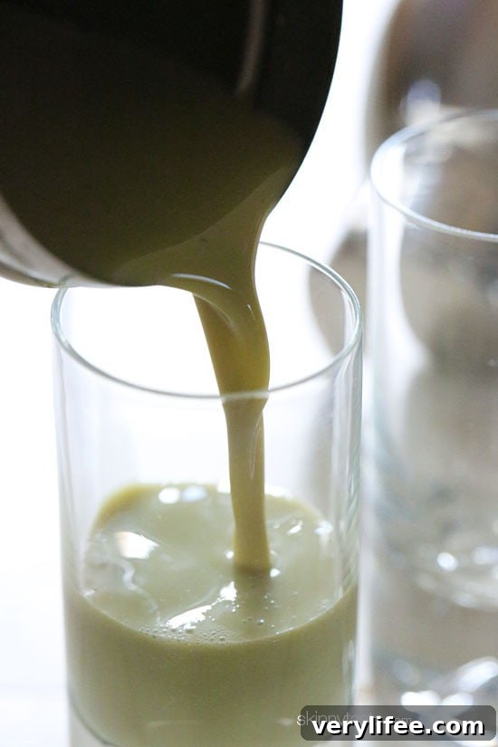 Matcha Green Tea Shots in small glasses