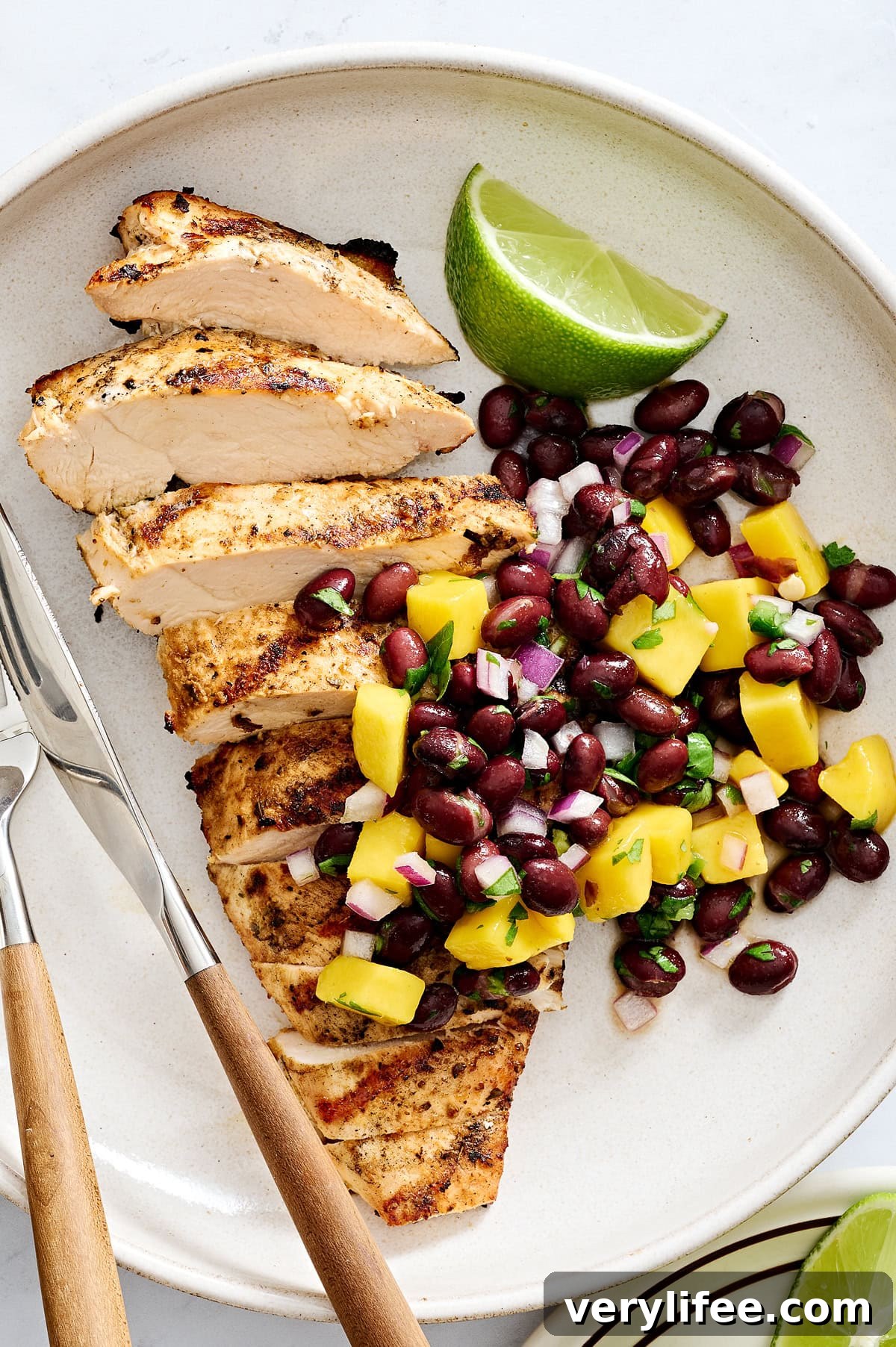 Grilled Chicken with Black Bean Mango Salsa
