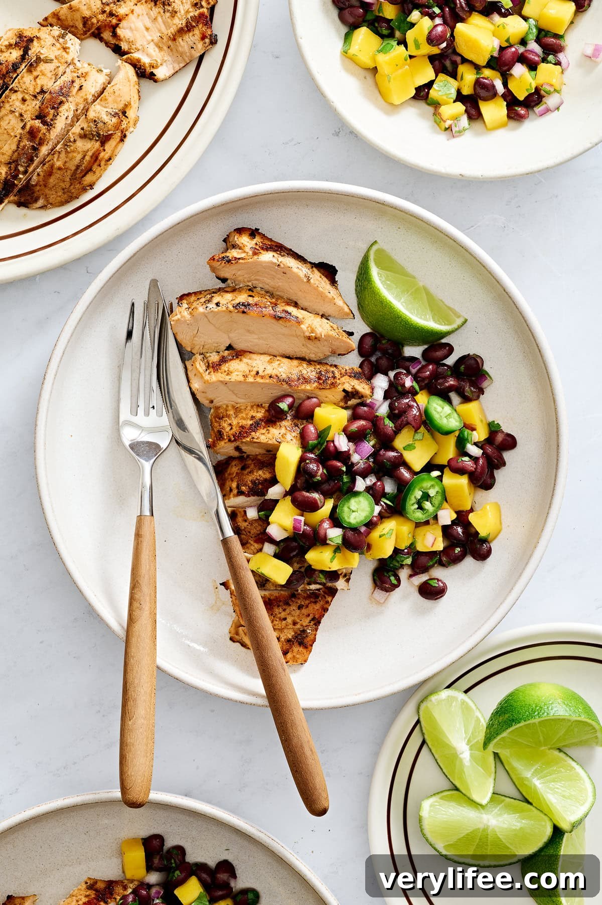 Grilled Chicken with Mango Black Bean Salad
