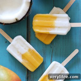 Coconut Mango Ice Pops
