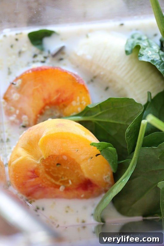 Peach Banana Green Smoothie