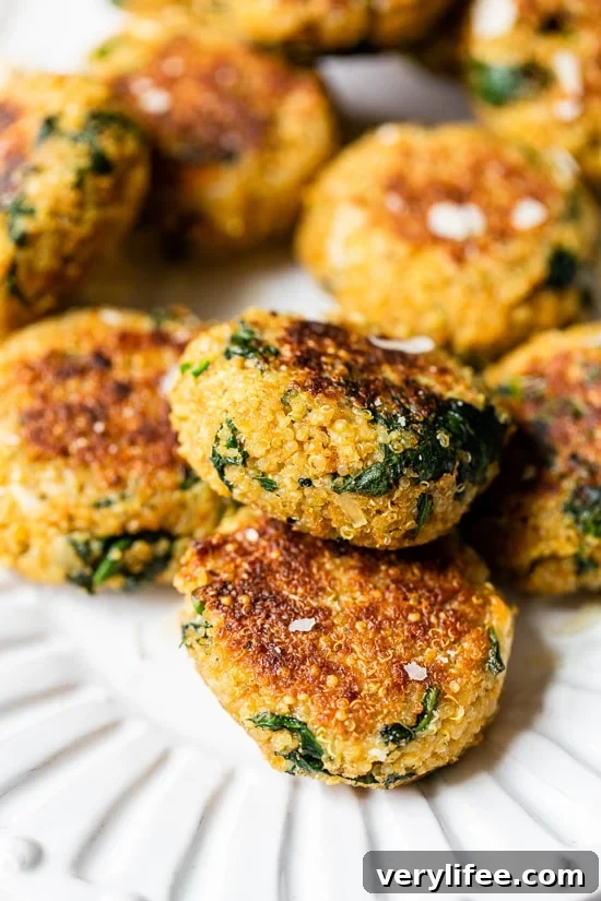 Crispy Spinach and Quinoa Patties 7 Quinoa and Spinach Patties