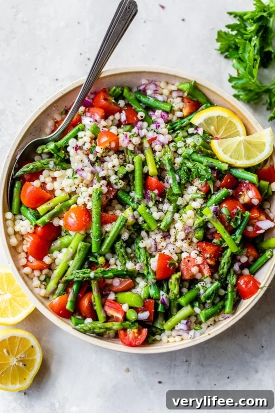Lemon Asparagus Couscous Salad