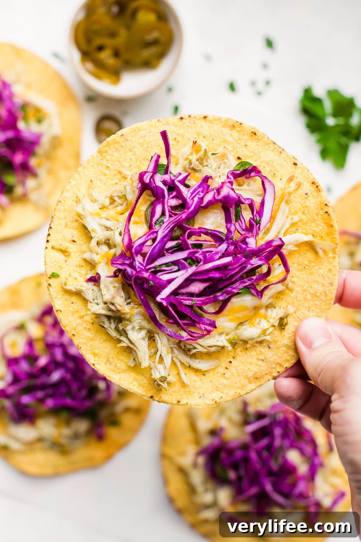 Turn Leftover Chicken Into Salsa Verde Tostadas 2 Salsa Verde Chicken Tostadas