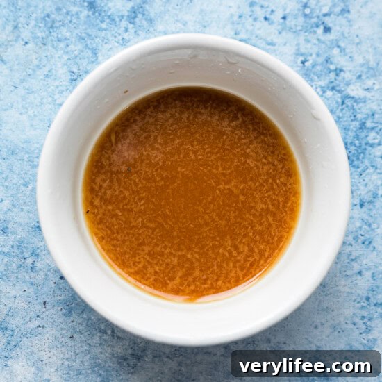 Quick Chicken and Vegetable Stir Fry Recipe 4 Homemade stir fry sauce in a bowl.