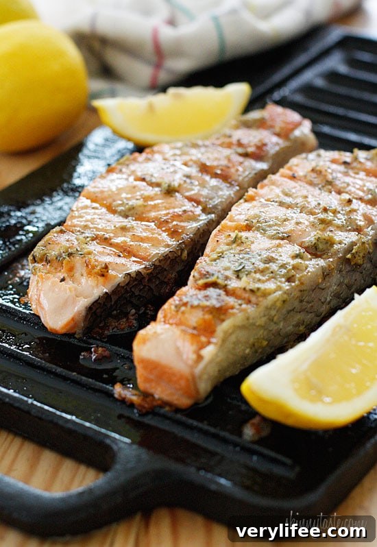 Grilled Salmon with Garlic Dijon and Fresh Herbs 3 Grilled Garlic Dijon Herb Salmon