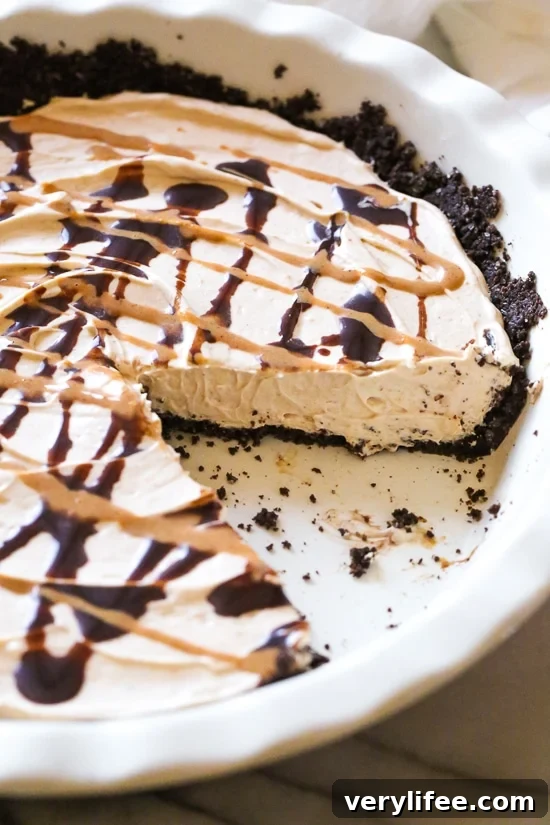 Creamy No-Bake Peanut Butter Pie with Chocolate Crust 2 This easy No Bake Peanut Butter Pie is light and creamy – one of my favorite dessert recipes!