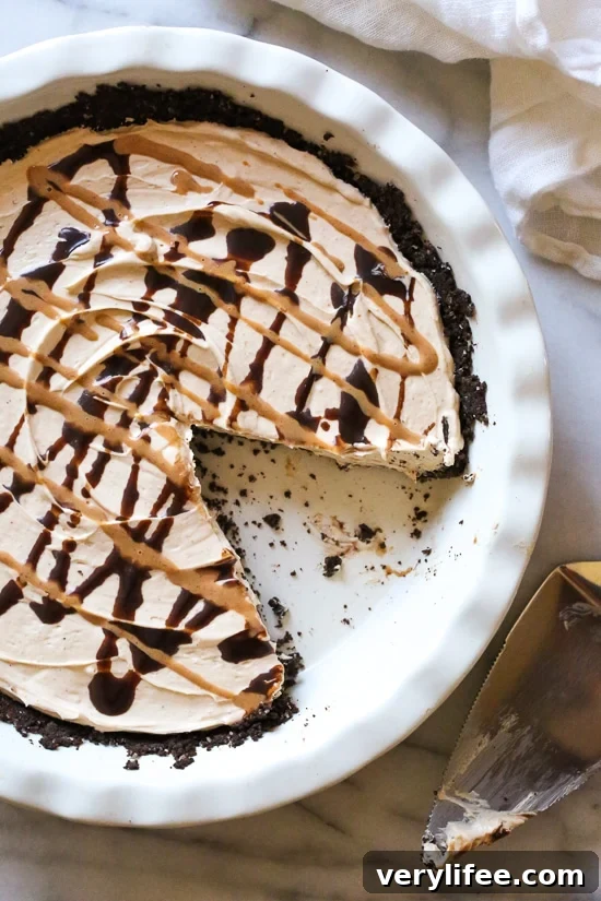 Creamy No-Bake Peanut Butter Pie with Chocolate Crust 3 This easy No Bake Peanut Butter Pie is light and creamy – one of my favorite dessert recipes!
