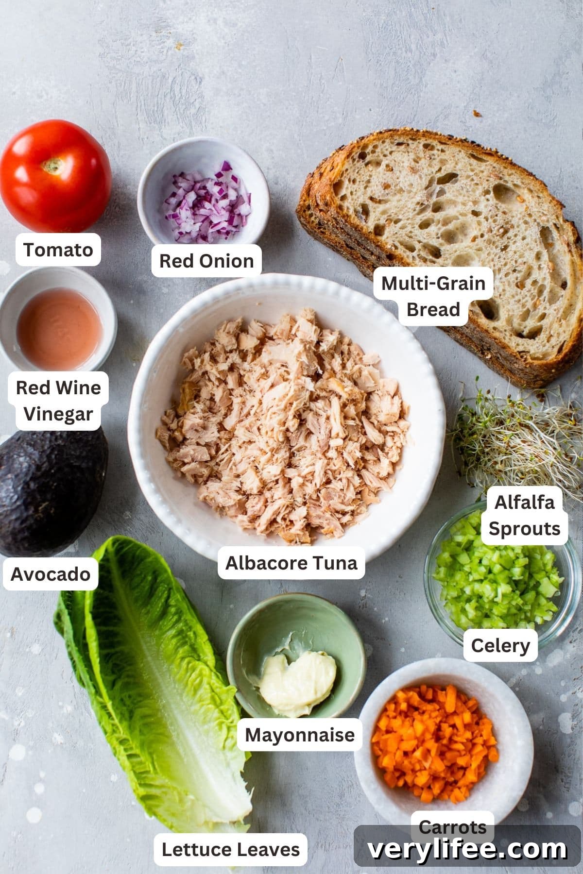 Open Faced Tuna and Avocado Sandwich Recipe 4 Ingredients for Open Faced Tuna Sandwich with Avocado.
