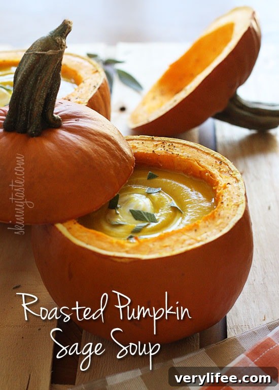 Pumpkin season is in full swing, and this pumpkin sage soup is the perfect first course for any meal. Totally optional, but I love using hollowed out pumpkins as a bowl for a beautiful presentation.