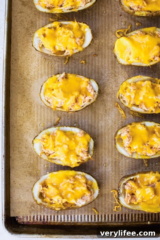 Game Day Buffalo Chicken Potato Skins Recipe 11 Bake Buffalo Chicken Potato Skins until melted
