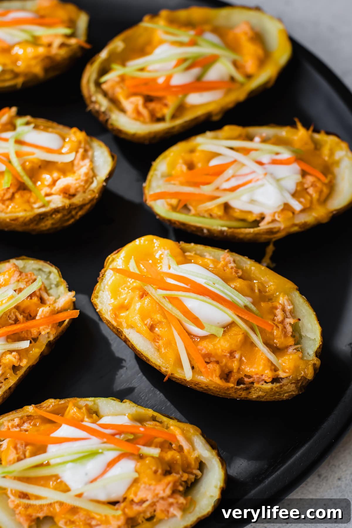 Game Day Buffalo Chicken Potato Skins Recipe 12 Buffalo Chicken Potato Skins