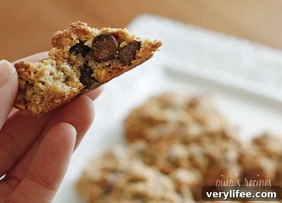 Chewy Homemade Oatmeal Raisin Walnut Cookies 3 Cookies on a tray