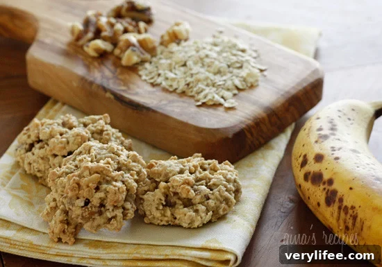 Chewy Homemade Oatmeal Raisin Walnut Cookies 5 Banana nut oatmeal cookies