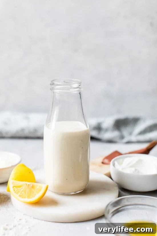 Caesar Dressing with yogurt.