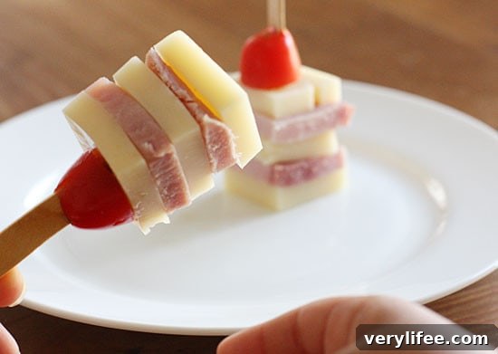 Assorted mini skewers for kids