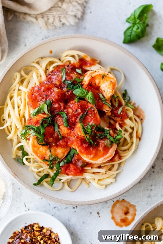 Spicy Shrimp Fra Diavolo with Linguine 7 Linguine and Shrimp Fra Diavolo