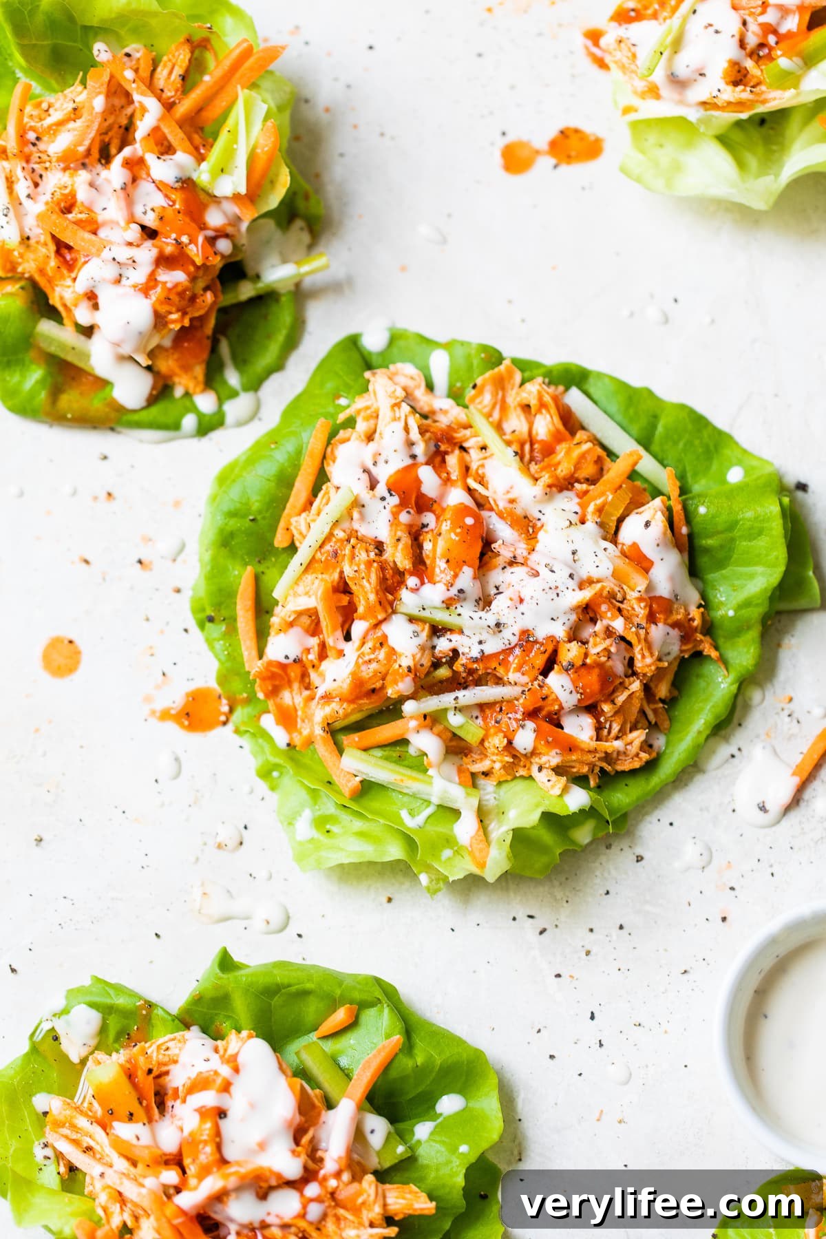 Buffalo Chicken Lettuce Wraps