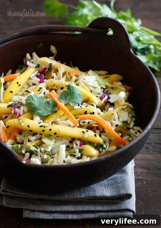 Asian Slaw with mango