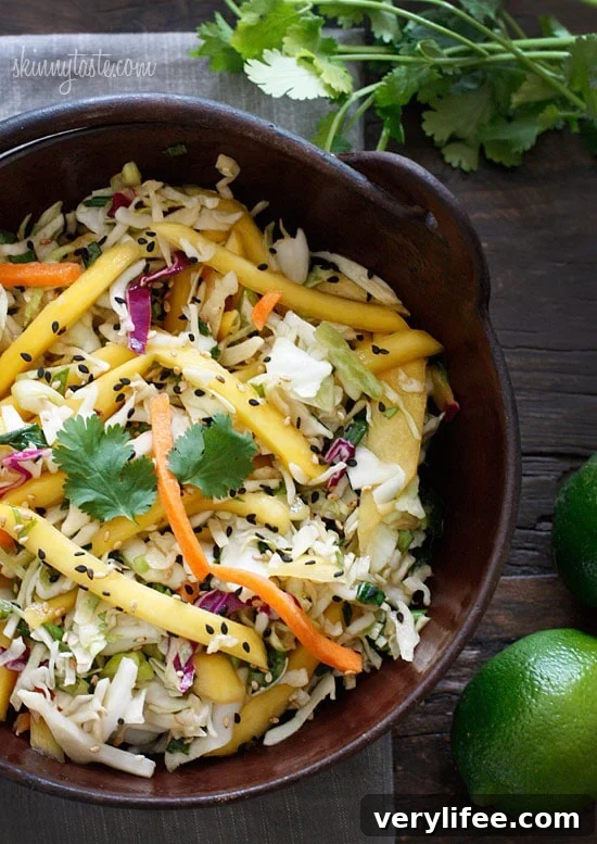 Asian Slaw with mango