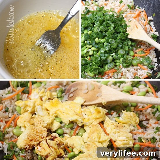 Finished edamame fried rice
