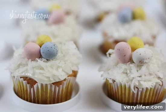 Coconut cupcakes arranged for serving