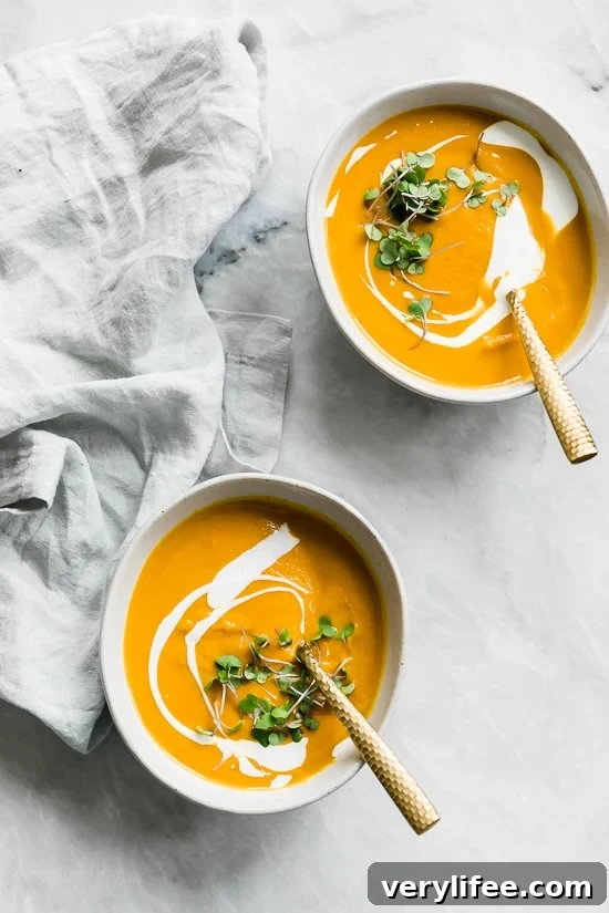 Creamy Carrot and Ginger Soup Recipe 4 Carrot Ginger Soup close-up