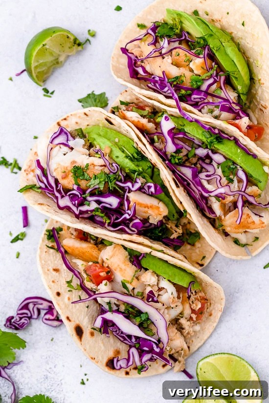 Cilantro Lime Fish Tacos Recipe 2 These easy Cilantro Lime Fish Tacos are made with flaky white fish, tomatoes, jalapeños, cilantro and lime topped with avocado.