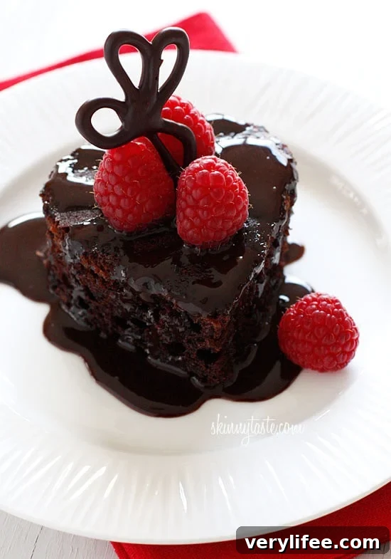 Be still my chocolate loving heart, a moist chocolate cake made from scratch with only three tablespoons of oil in the entire treat