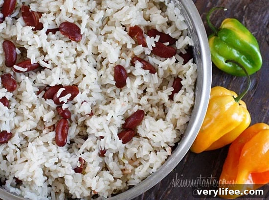 Coconut milk, thyme, scallions and scotch bonnet peppers give this Jamaican red beans and rice dish an island flair!
