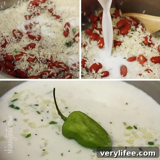 Coconut milk, thyme, scallions and scotch bonnet peppers give this Jamaican red beans and rice dish an island flair!
