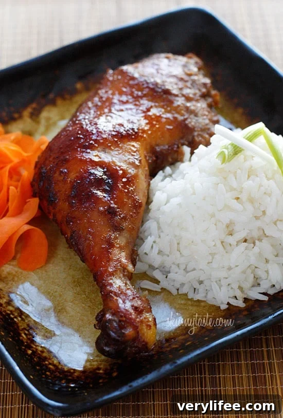Five Spice Roasted Chicken Legs close-up