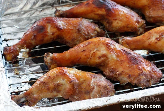 Five Spice Roasted Chicken Legs plated