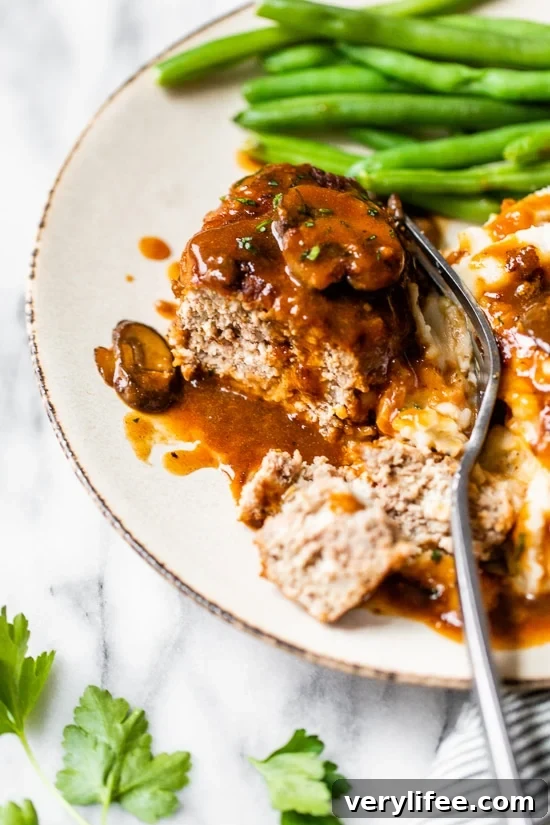 Steak with mushrooms