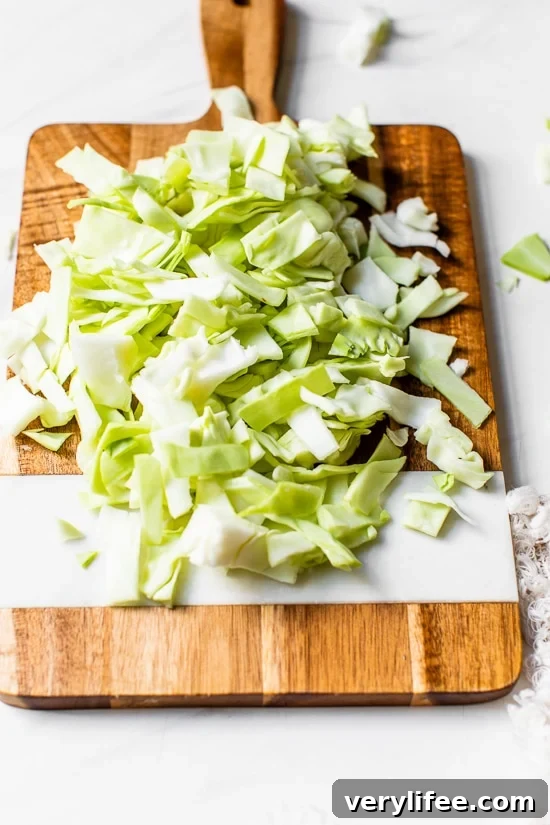 chopped cabbage