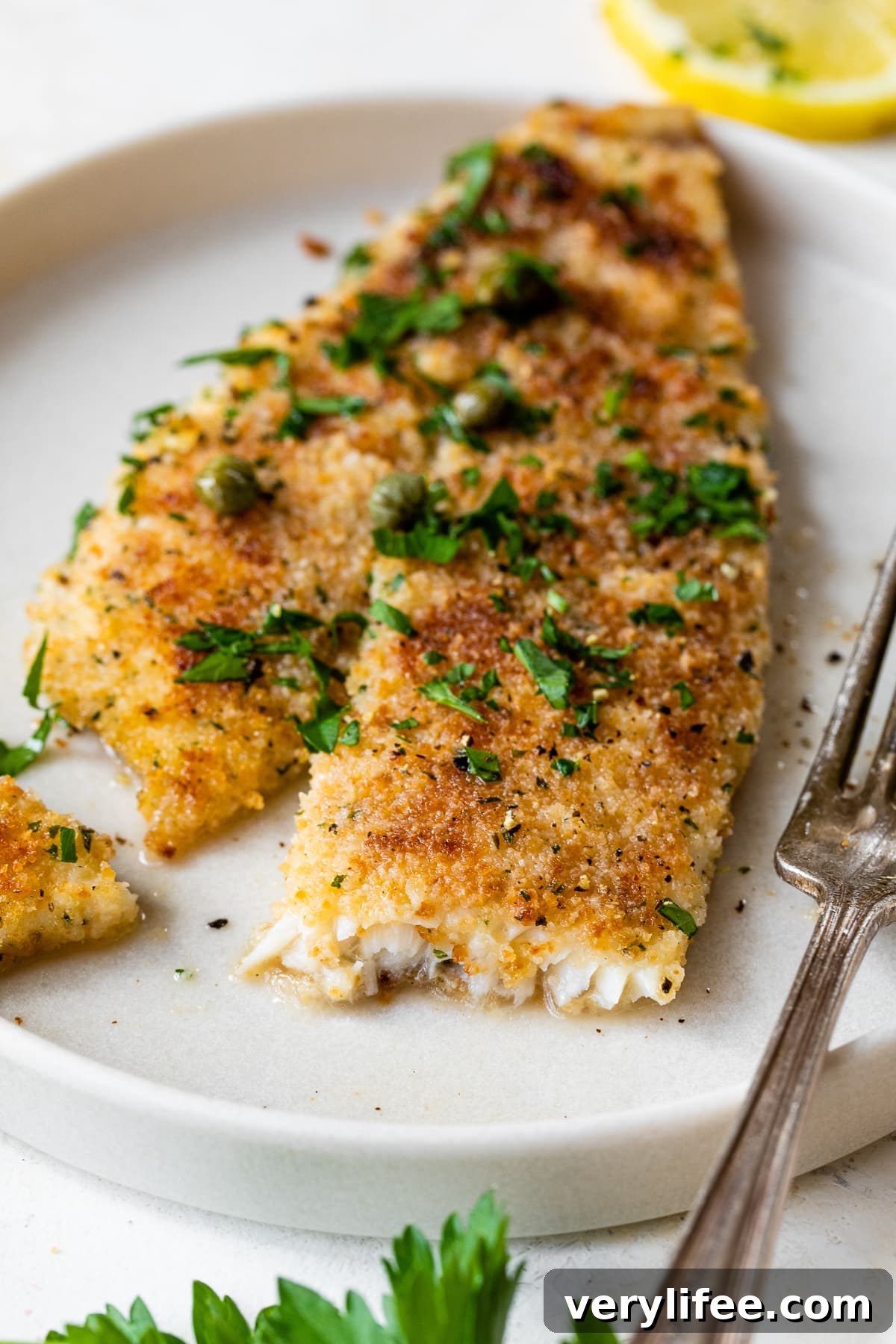 Pan-Seared Flounder Piccata with Lemon Caper Sauce 3 flounder with lemon, capers and parsley