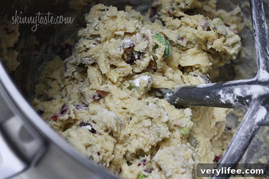Tray of cranberry pistachio biscotti