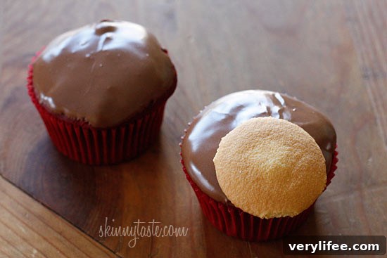 Red velvet yogurt cupcakes topped with a chocolate glaze. These festive reindeer cupcakes are easy to make perfect for a Holiday party!